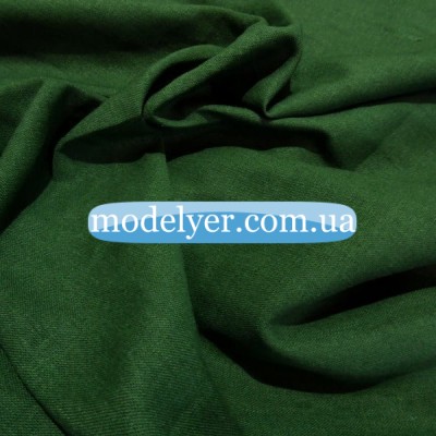 Ткань Лен (зеленый темный)